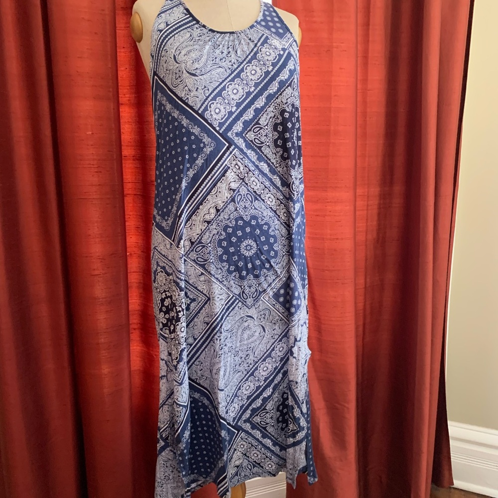 Ralph Lauren Asymmetrical Blue swimsuit cover up or dress
